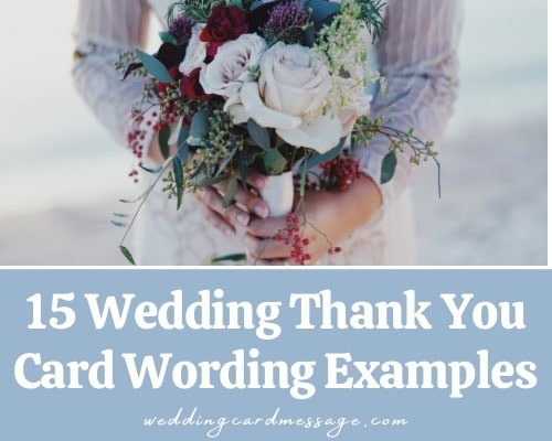 wedding thank you card wording examples