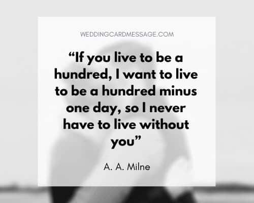AA Milne wedding quote