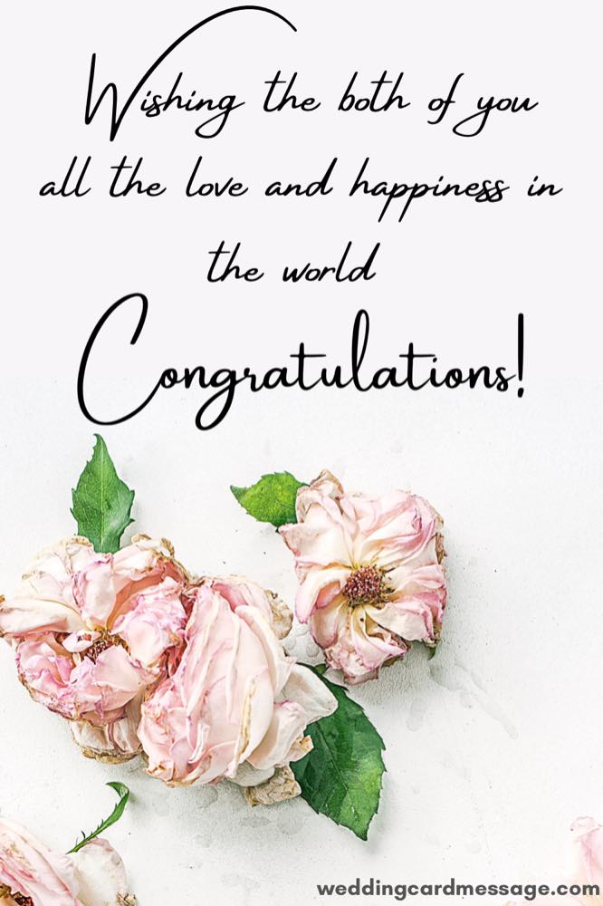 51 Wedding Congratulations Messages Wedding Card Message