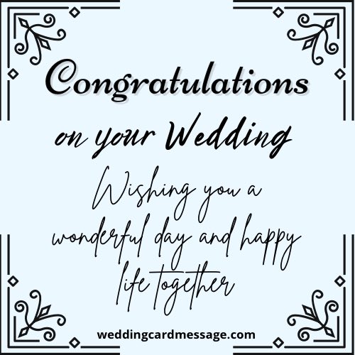 wedding congratulations to a loved one