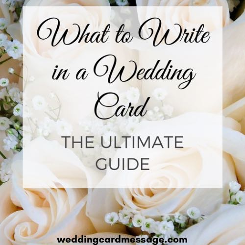 what to write in a wedding card