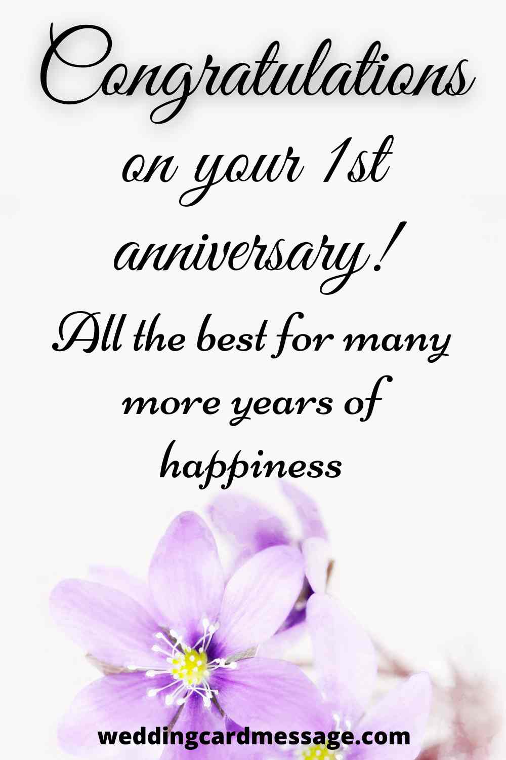 1st anniversary wishes for couple