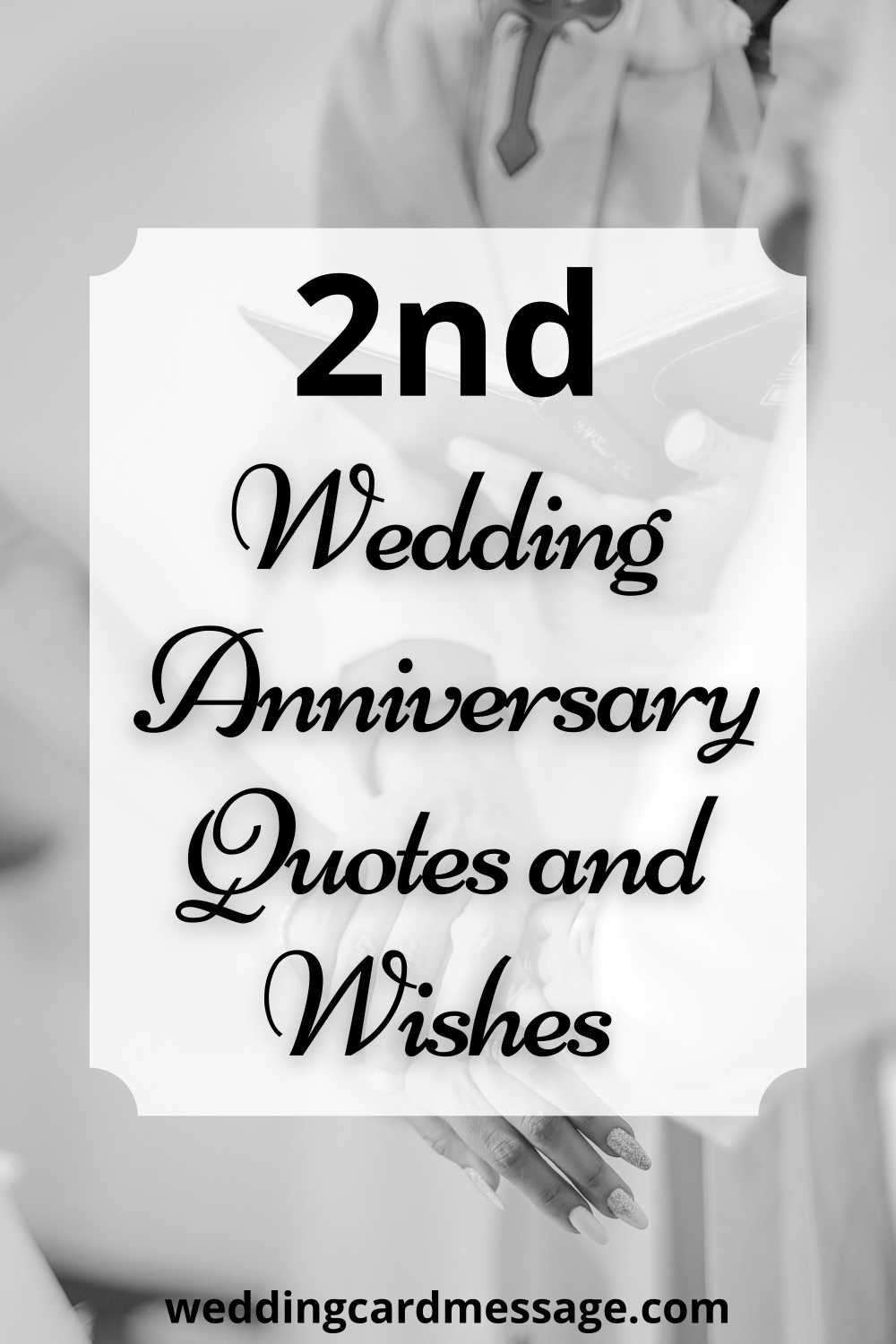 Happy 2nd Wedding Anniversary Wishes Wedding Card Message