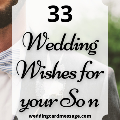 wedding wishes for son