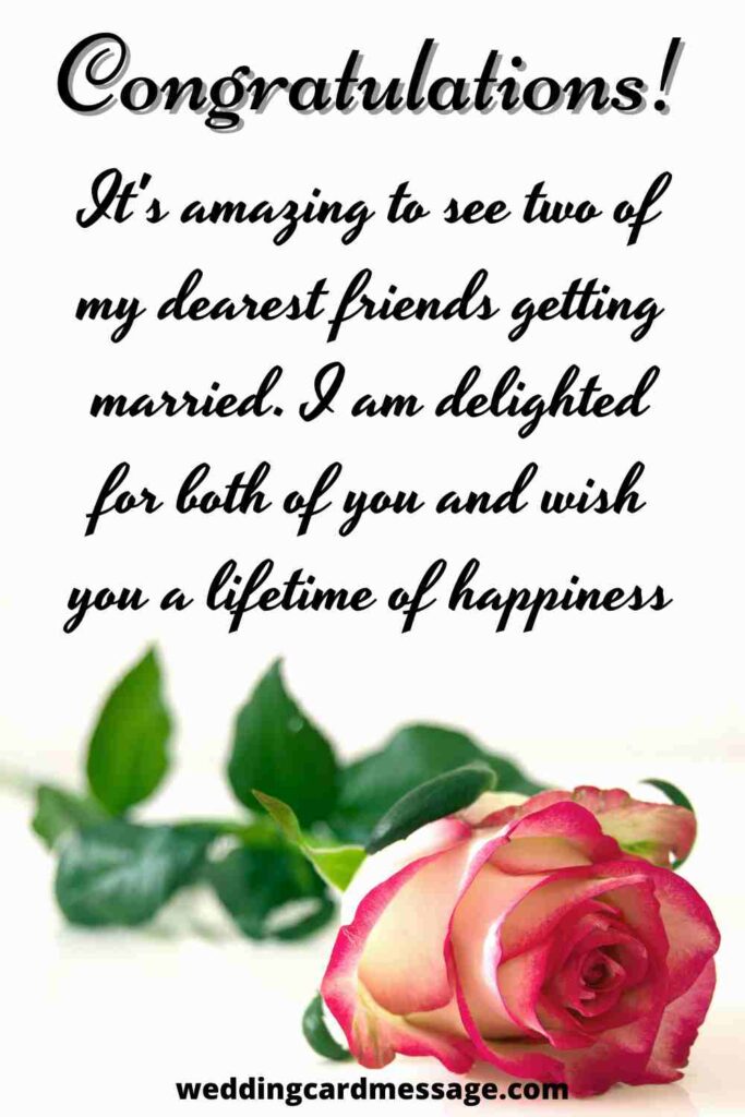 50+ Beautiful Wedding Wishes for Friends Wedding Card Message