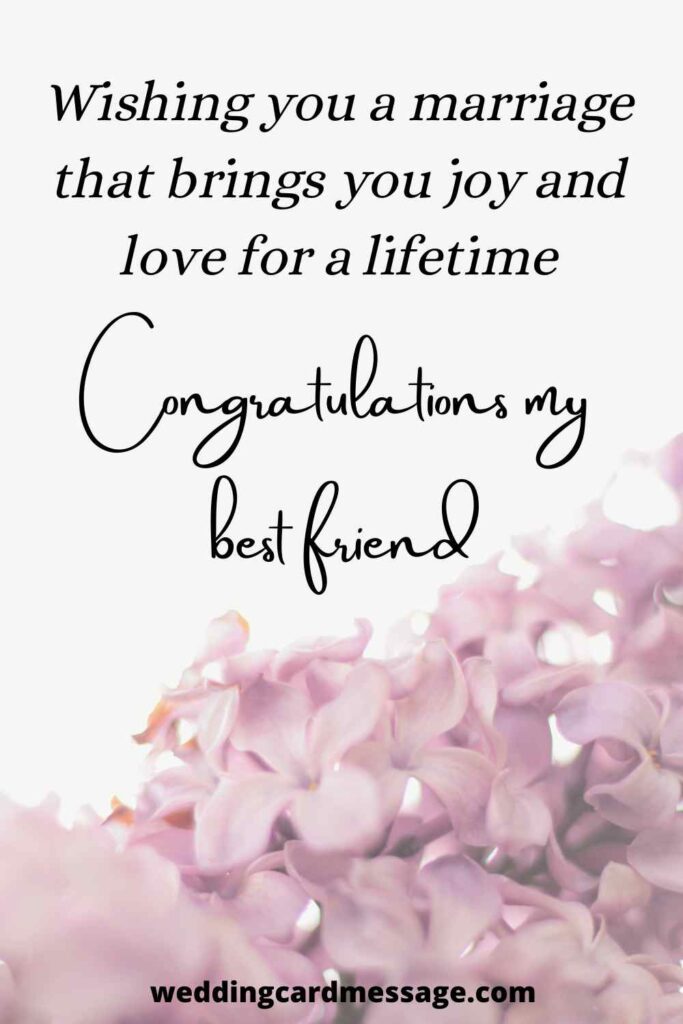 long wedding message for a friend